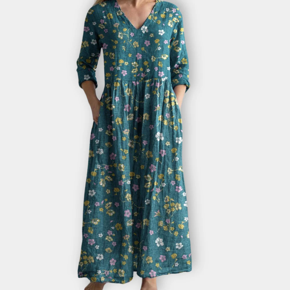 Seren - Elegant Casual Floral Maxi Dress