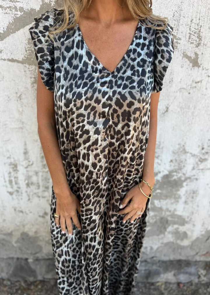 Daisy - Chic Flowy Leopard Print Jumpsuit