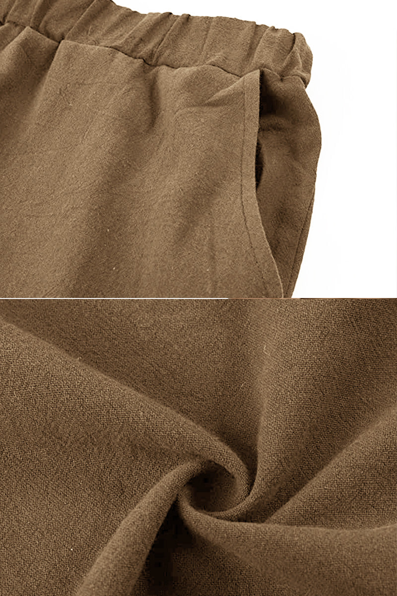 Ismeria - Cotton-Linen Monochrome 2-Piece Set