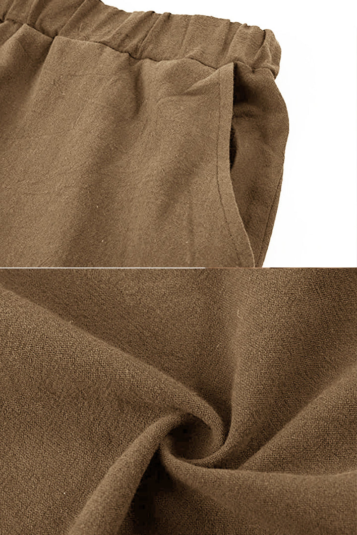 Ismeria - Cotton-Linen Monochrome 2-Piece Set