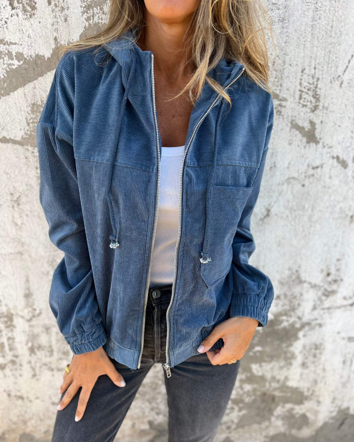 TAYLOR™ | CORDUROY HOODIE JACKET WITH ZIPPER