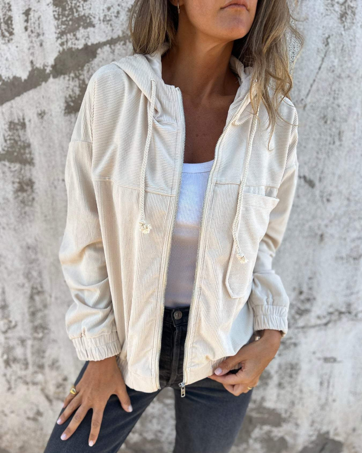 TAYLOR™ | CORDUROY HOODIE JACKET WITH ZIPPER