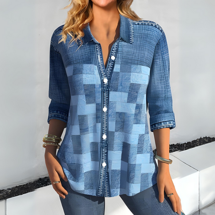 SOPHIE - RELAXED CHECKERED BLOUSE