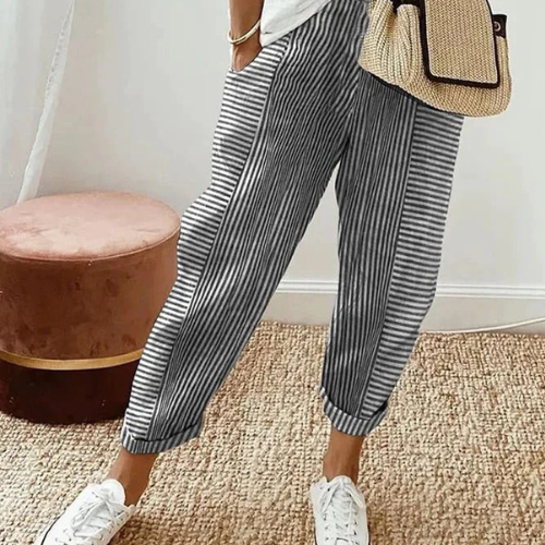 Nova - Jacquard Striped Paneled Track Pants