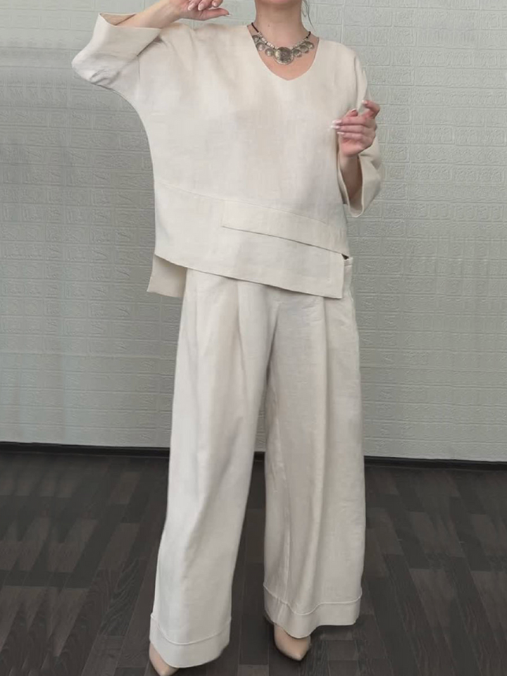 LARA™ | RELAXING COTTON-LINEN SET