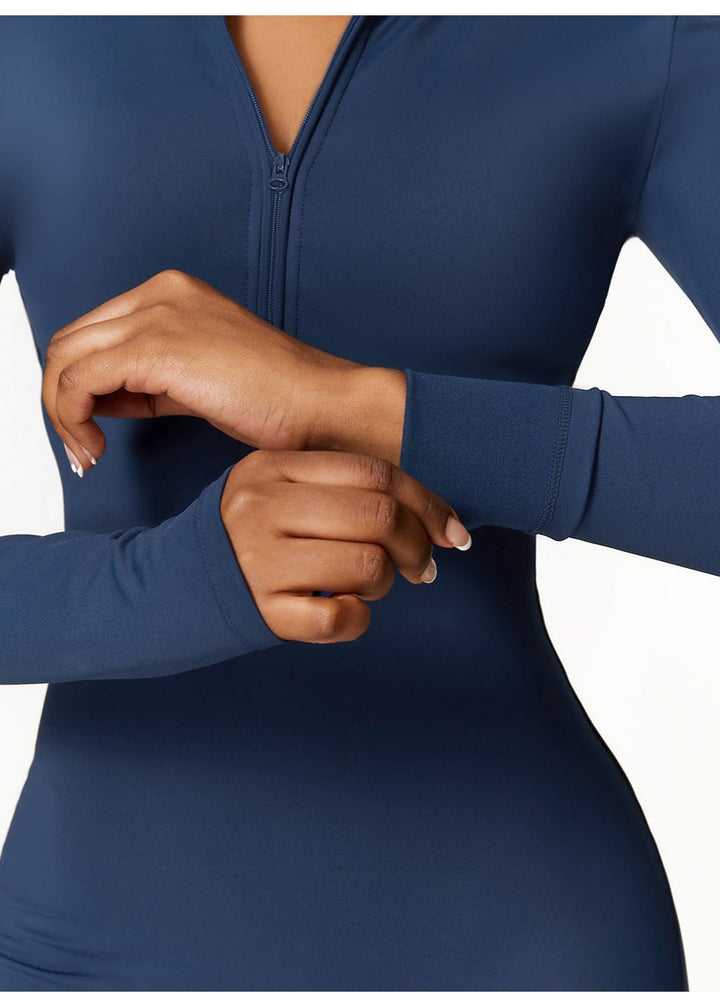 Sophia - Women's Zip-Up Yoga Jumpsuit