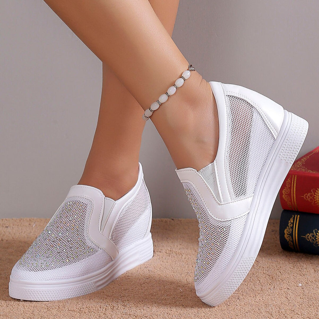 ORLANDA™ | WOMEN'S WHITE CRYSTAL SNEAKER