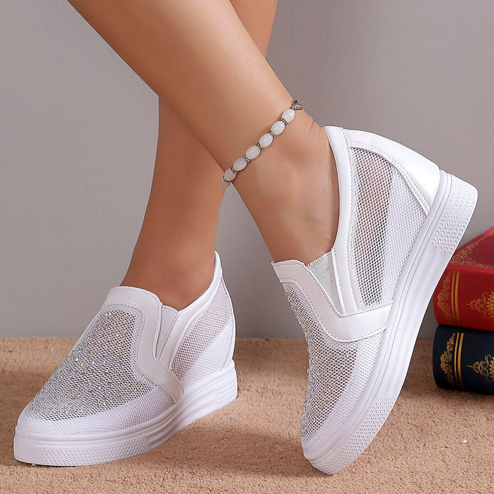 ORLANDA™ | WOMEN'S WHITE CRYSTAL SNEAKER