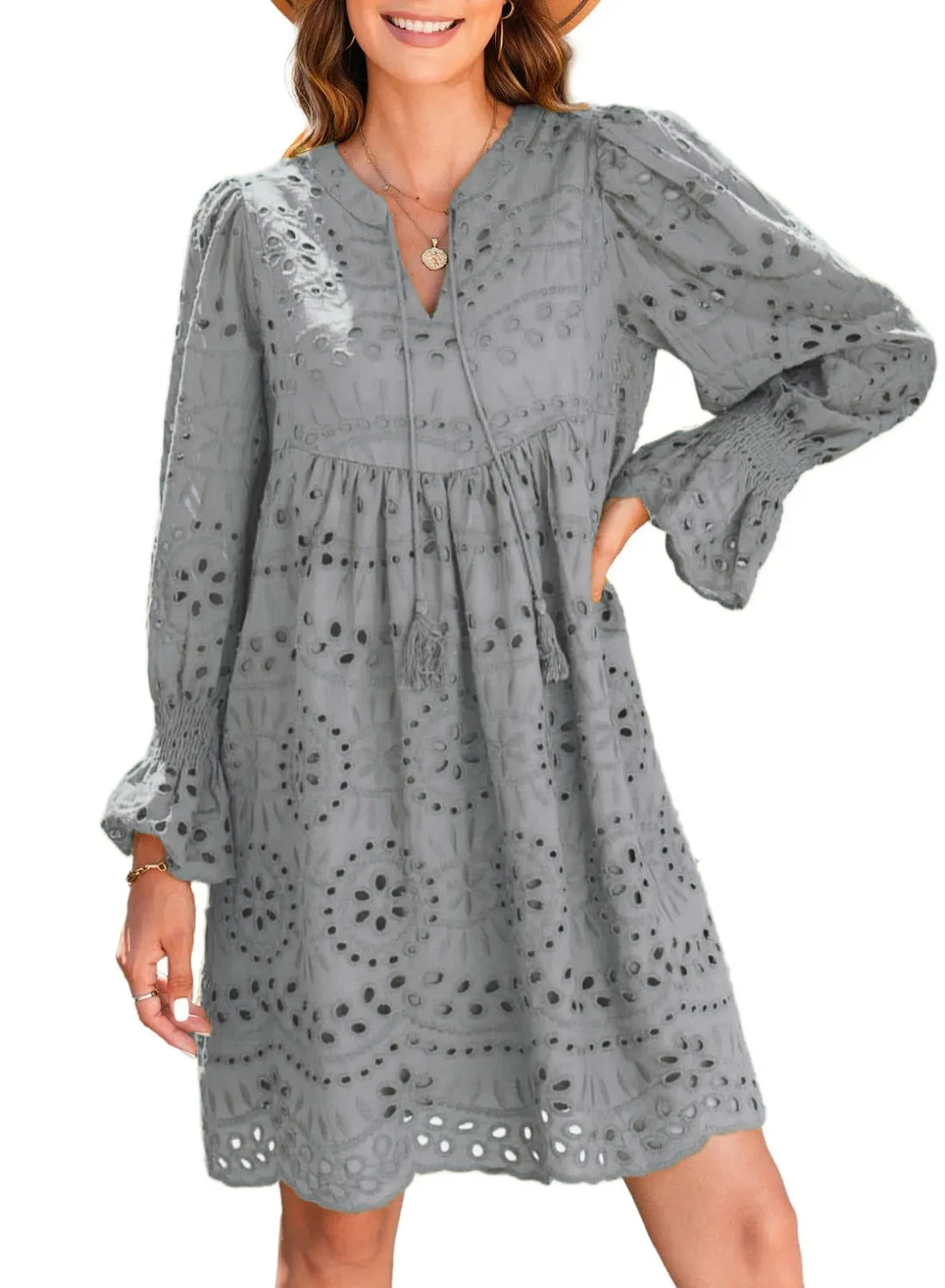 Kirelle - Breathable V-Neck Skirt Dress