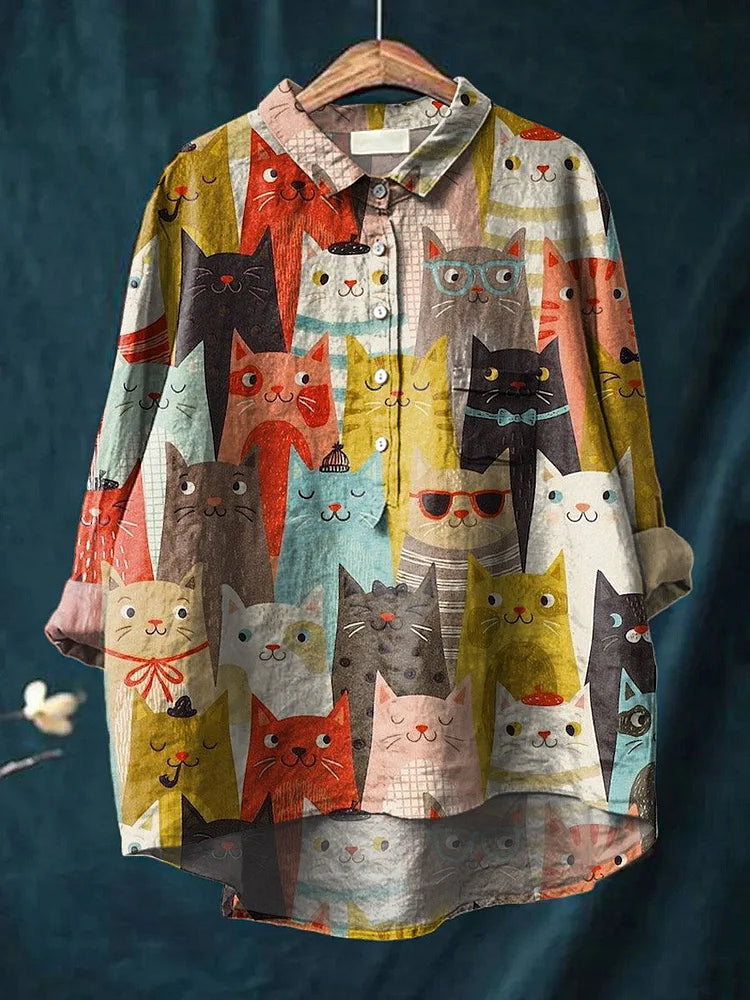 Lucy - Unique Cat Illustration Shirt