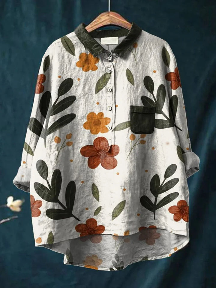Layla - Nature-Inspired Plant Art Shirt