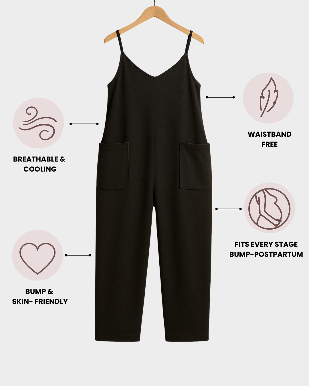 Saskia - Maternity Friendly Casual Jumpsuit Outfit