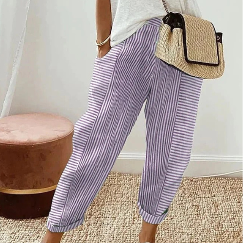 Nova - Jacquard Striped Paneled Track Pants