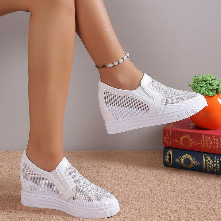 ORLANDA™ | WOMEN'S WHITE CRYSTAL SNEAKER