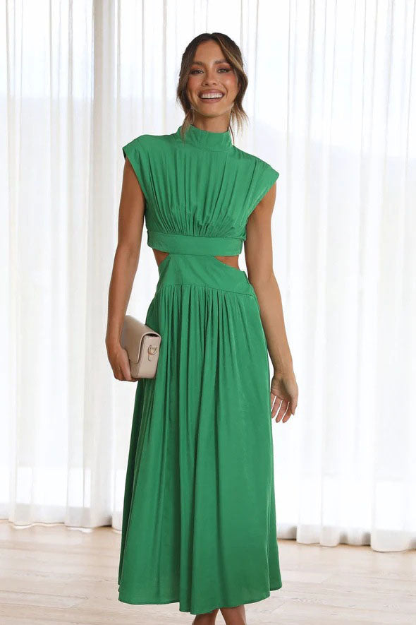 Jolie - Women's Sleeveless Cutout Midi Dress