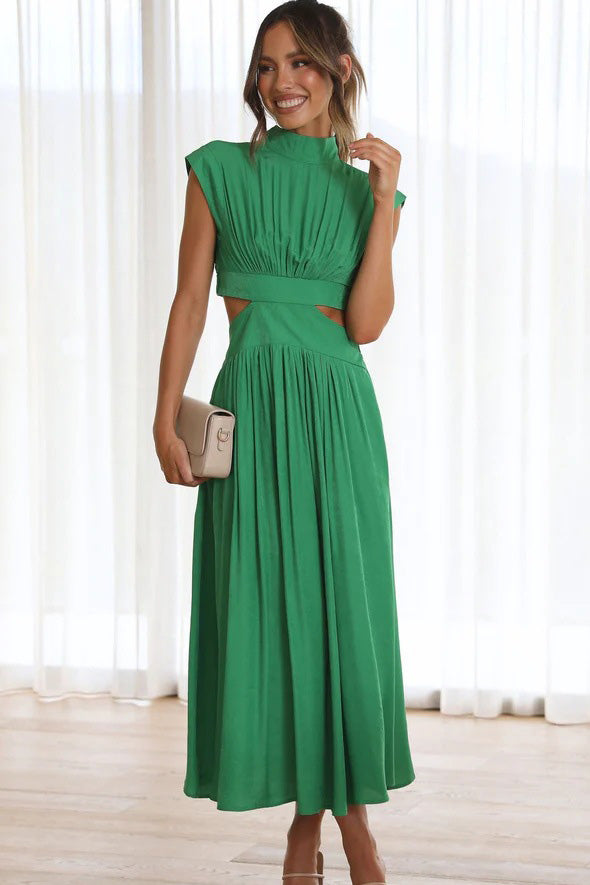 Jolie - Women's Sleeveless Cutout Midi Dress