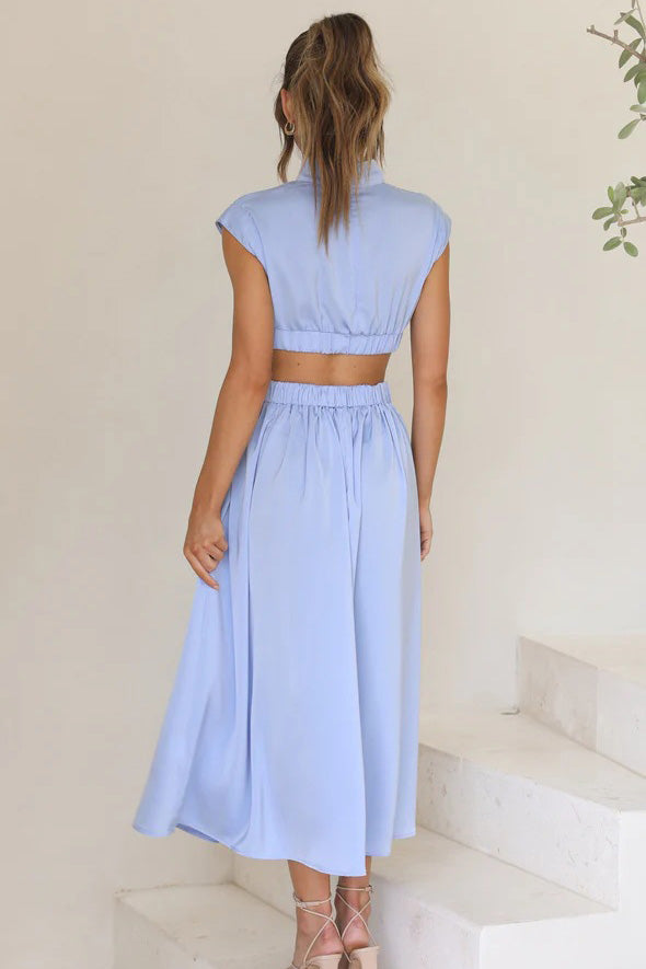Jolie - Women's Sleeveless Cutout Midi Dress