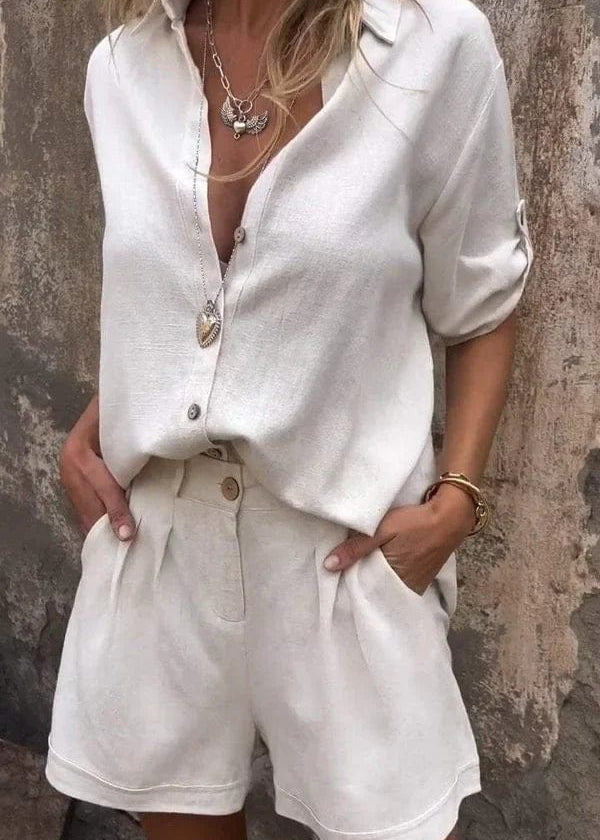 Jenna - Stylish Two-Piece Airy Linen Set