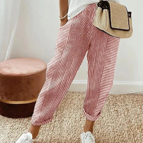 Nova - Jacquard Striped Paneled Track Pants