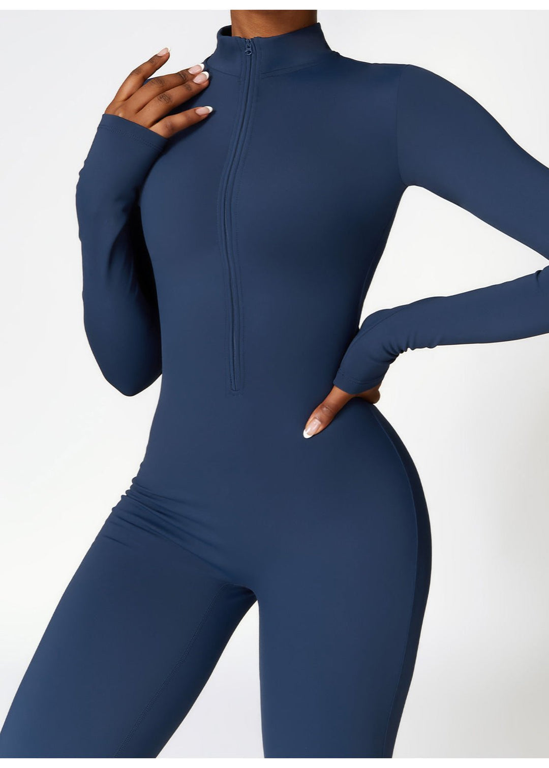 Sophia - Women's Zip-Up Yoga Jumpsuit