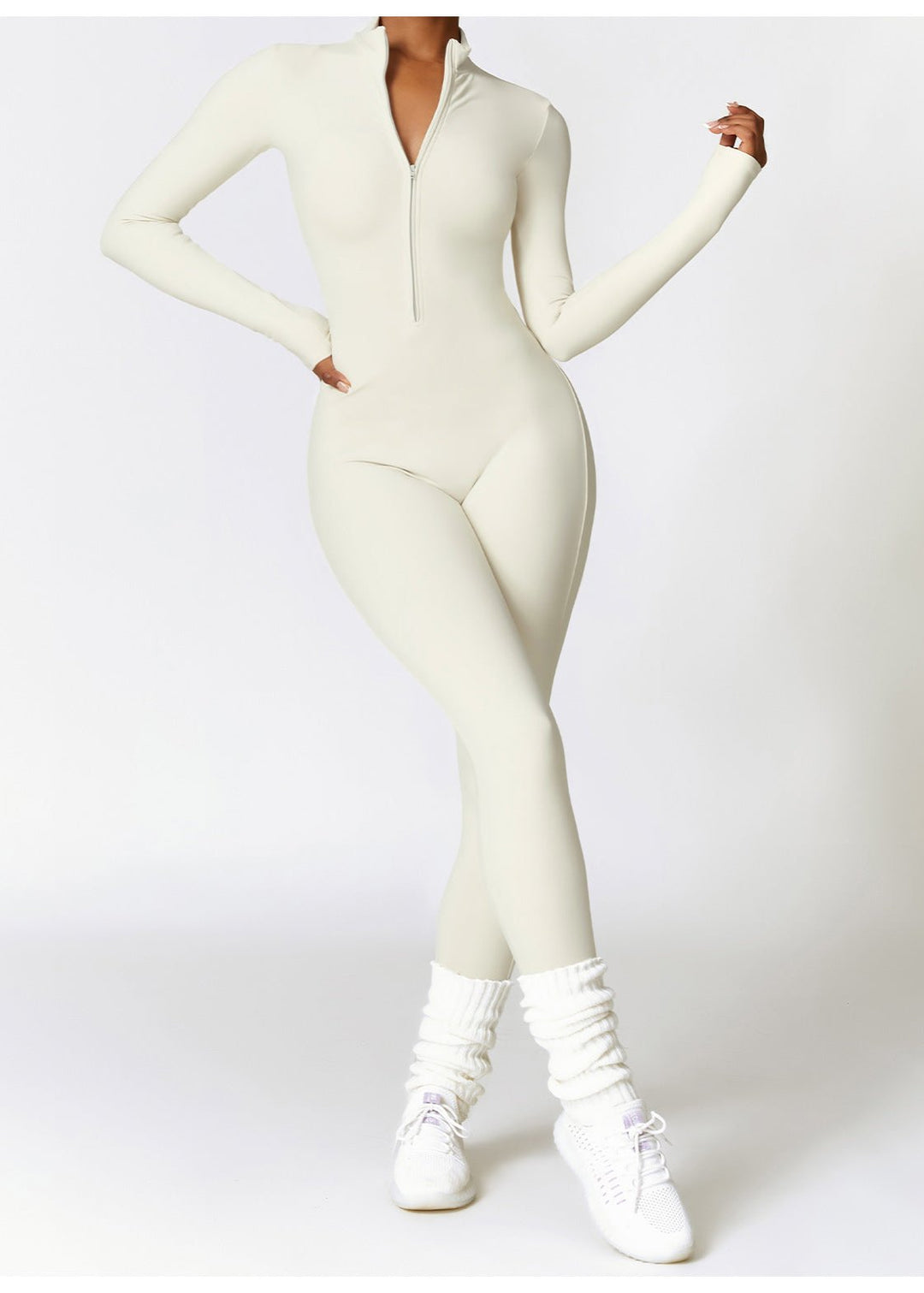 Sophia - Women's Zip-Up Yoga Jumpsuit