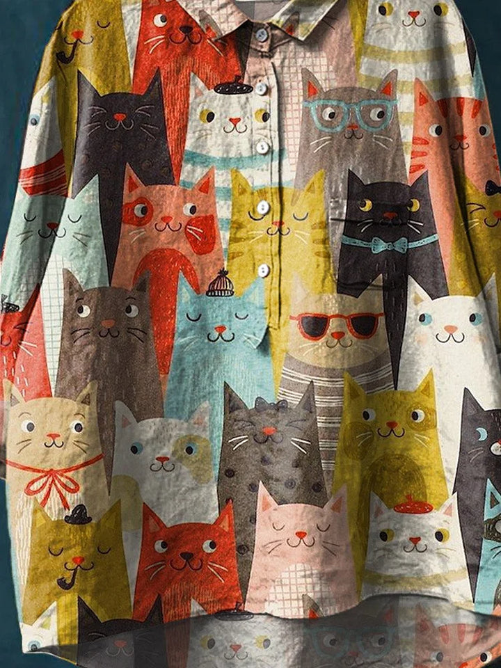 Lucy - Unique Cat Illustration Shirt