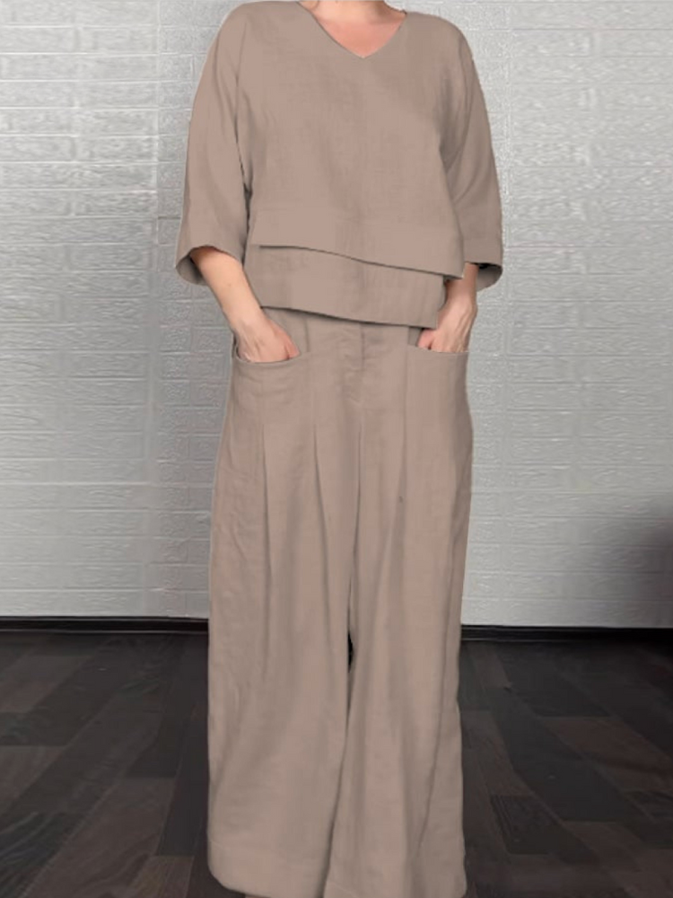 LARA™ | RELAXING COTTON-LINEN SET