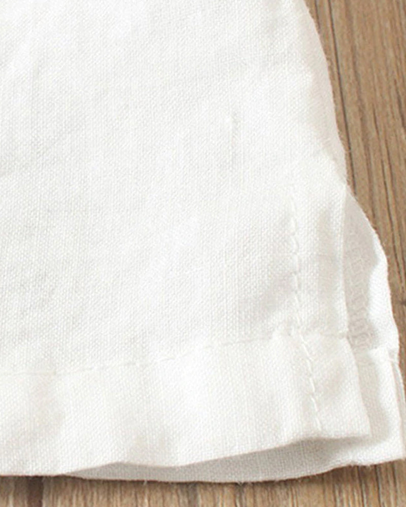 KELLY | PLAIN SHORT-SLEEVED BLOUSE WITH ROUND NECK
