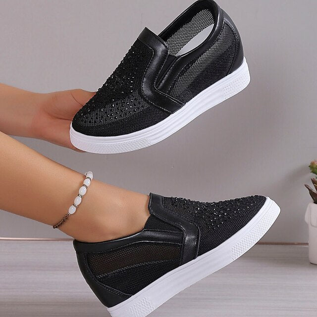 ORLANDA™ | WOMEN'S WHITE CRYSTAL SNEAKER