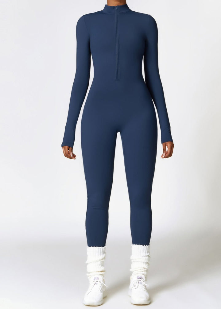 Sophia - Women's Zip-Up Yoga Jumpsuit