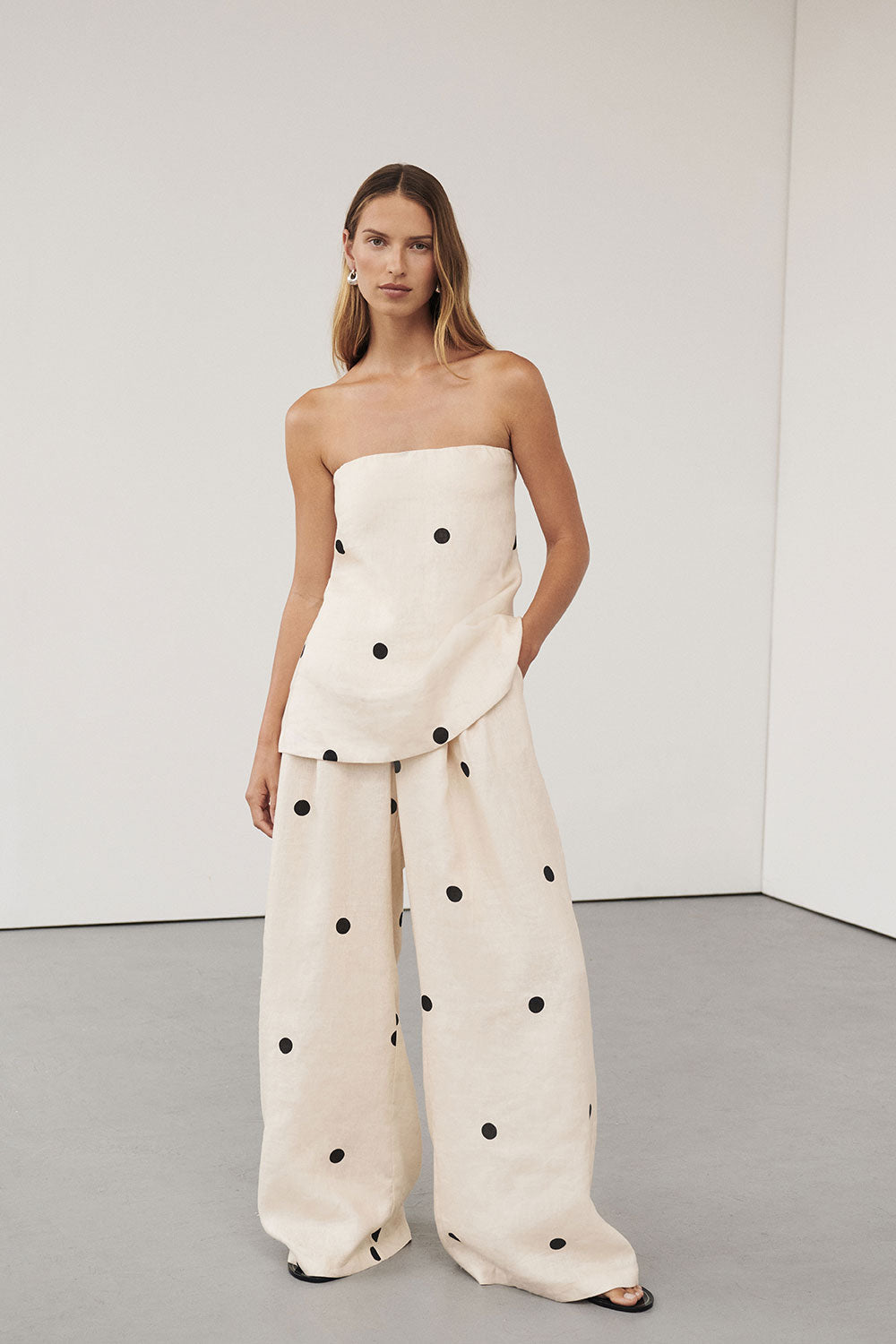 Kairi - 2-Piece Tube Top and Wide Leg Pants Set