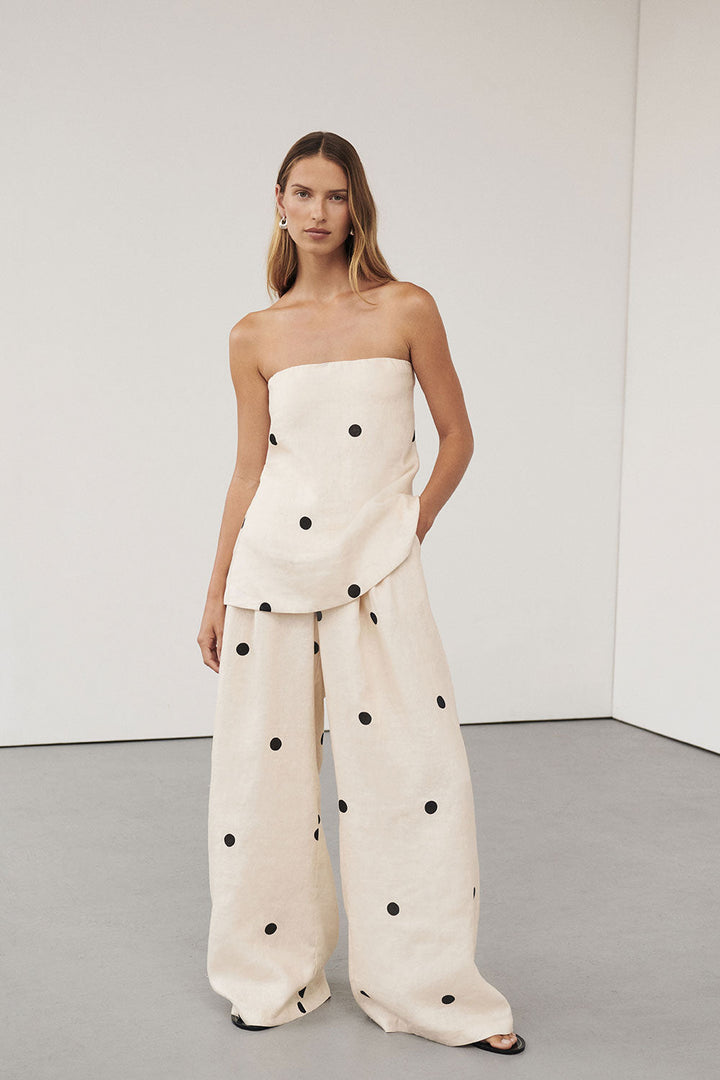 Kairi - 2-Piece Tube Top and Wide Leg Pants Set