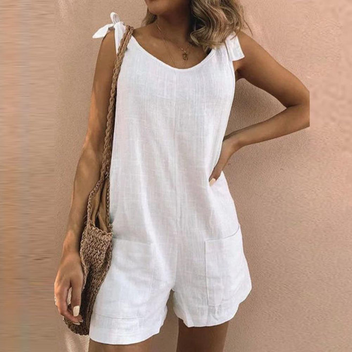 HAILEY™ | BOW STRAP POCKET PLAYSUIT