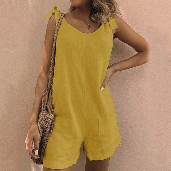 HAILEY™ | BOW STRAP POCKET PLAYSUIT