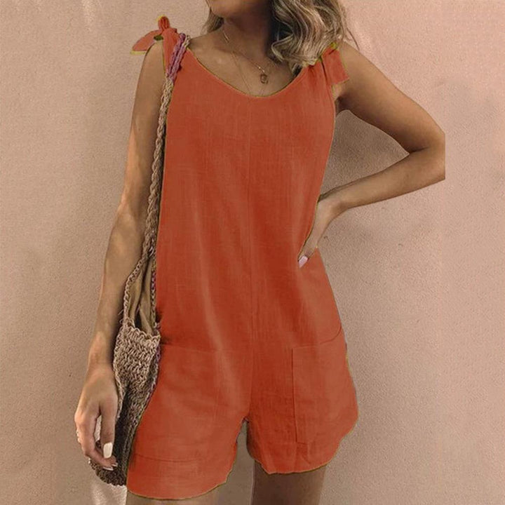 HAILEY™ | BOW STRAP POCKET PLAYSUIT
