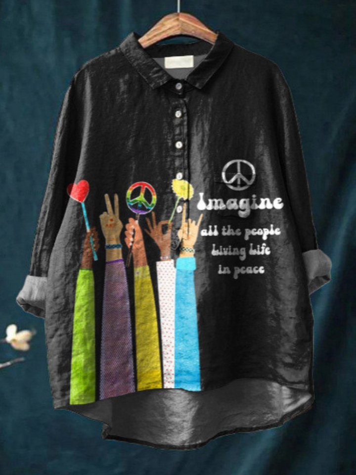 Nora - Colorful Peace Art Shirt