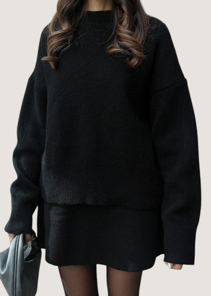 Courtney - Stylish Knit Pullover & Mini Skirt Set
