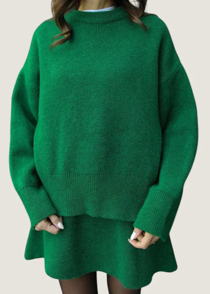 Courtney - Stylish Knit Pullover & Mini Skirt Set