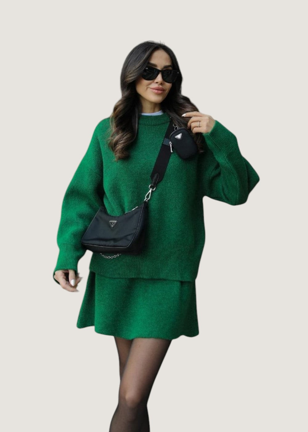 Courtney - Stylish Knit Pullover & Mini Skirt Set