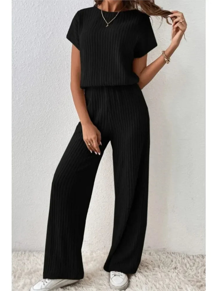 Kaela - Casual Knit Top Pants Set