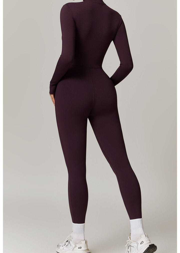 Sophia - Women's Zip-Up Yoga Jumpsuit