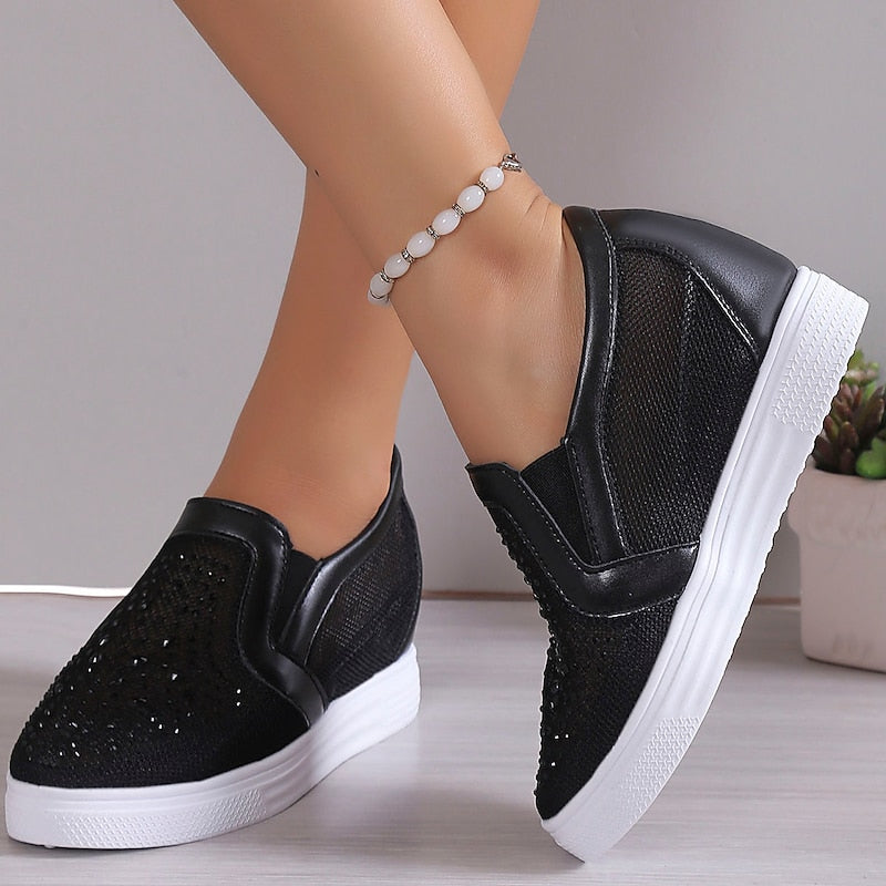 ORLANDA™ | WOMEN'S WHITE CRYSTAL SNEAKER