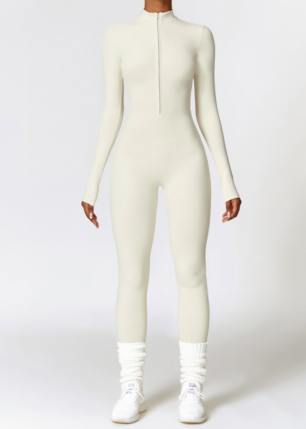 Sophia - Women's Zip-Up Yoga Jumpsuit