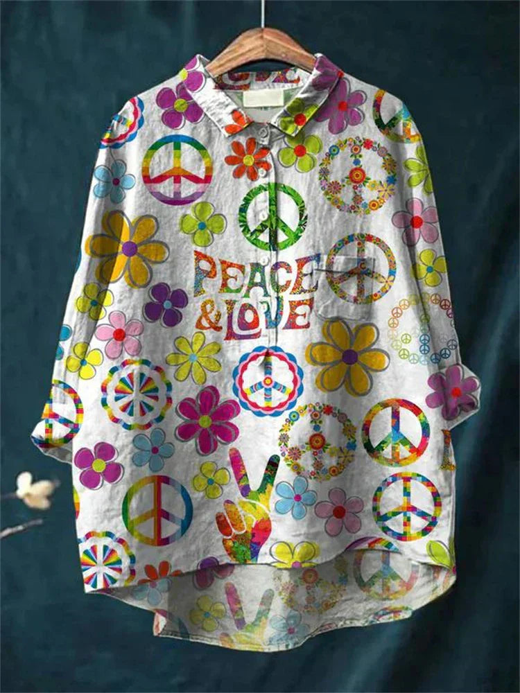 Nora - Colorful Peace Art Shirt