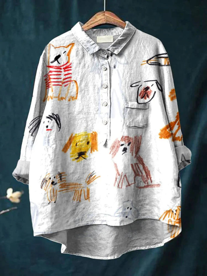 Luna - Artistic Dog Graphic Shirt