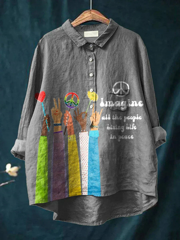 Nora - Colorful Peace Art Shirt