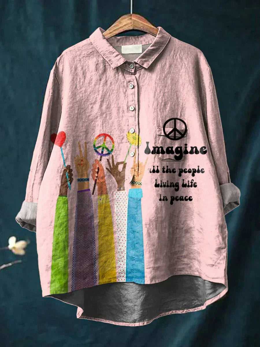 Nora - Colorful Peace Art Shirt