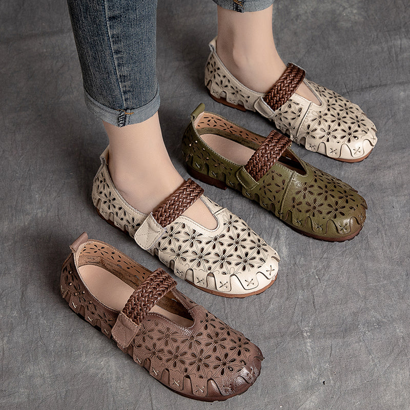 Sienna - Women’s Cow Leather Comfy Flats