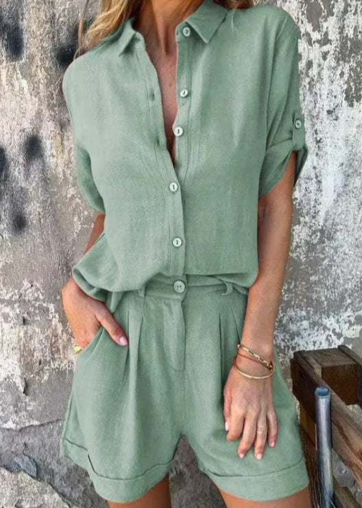 Jenna - Stylish Two-Piece Airy Linen Set