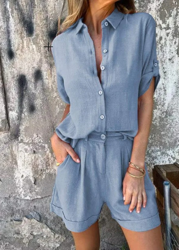 Jenna - Stylish Two-Piece Airy Linen Set